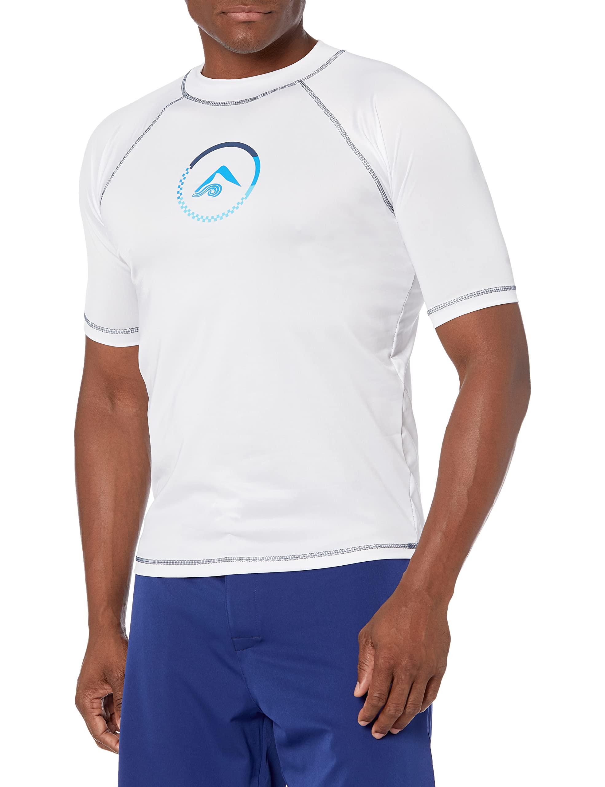 Nike Swim Upf 40 Short Sleeve Rashguard Swim Tee in White for Men