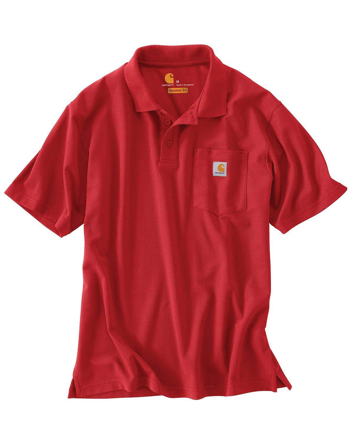 Carhartt Contractors Work Pocket Polo Original Fit K570 in Red for Men |  Lyst