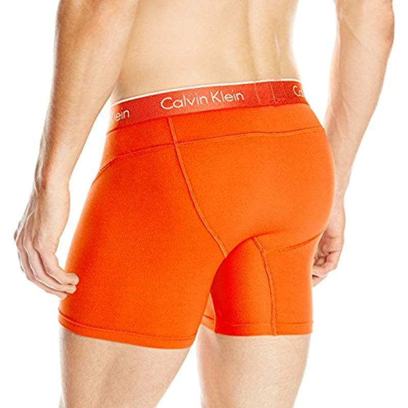 Calvin Klein Underwear Air Fx Micro Boxer Briefs In Orange For Men Lyst