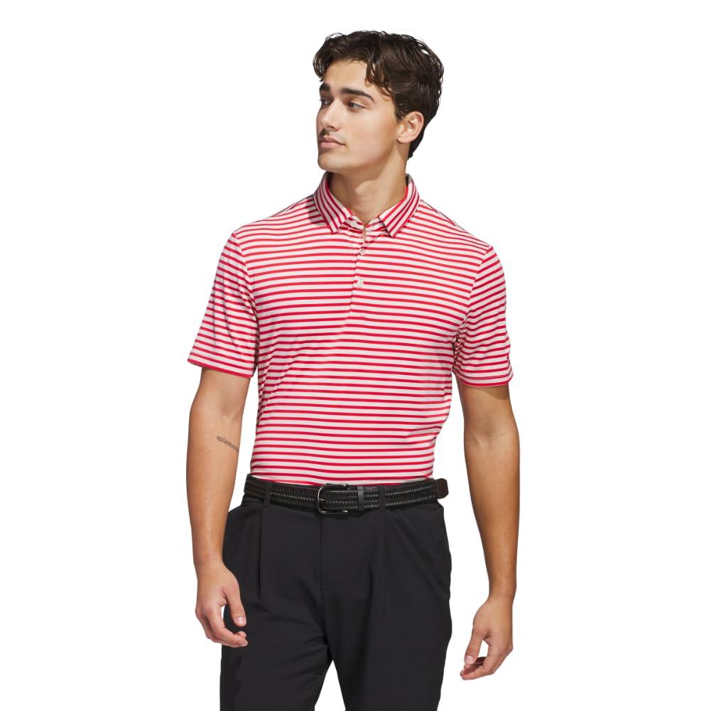 adidas Ultimate365 Stripe Polo Shirt in Red for Men Lyst