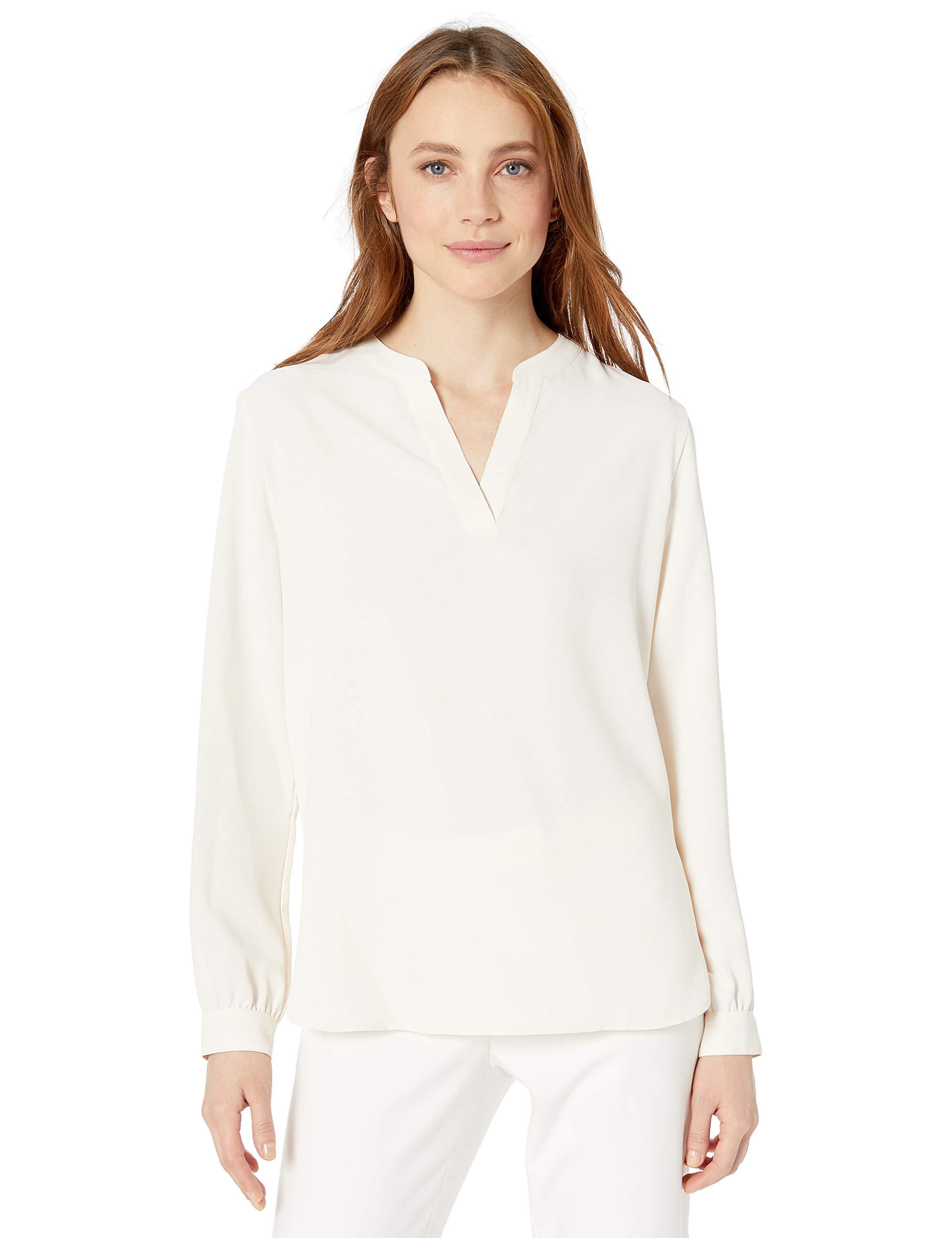 anne klein no iron white blouse