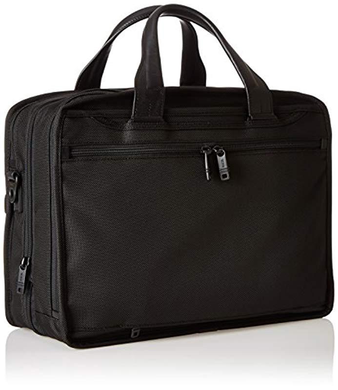 Tumi Leather Alpha 2 Expandable Organizer Laptop Brief (black