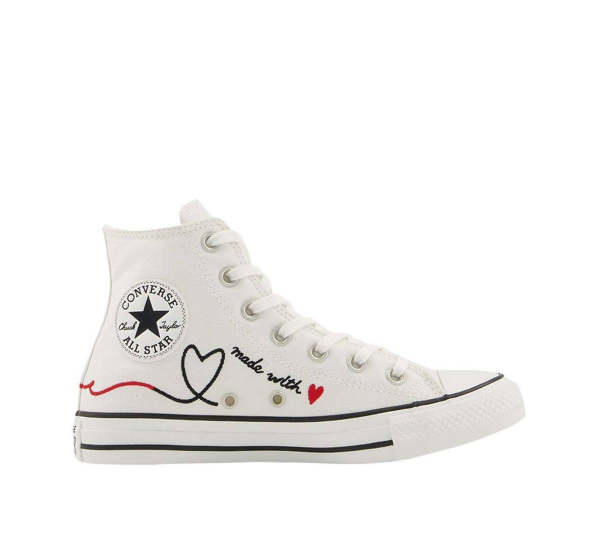 converse all star hi trainers black egret university red love