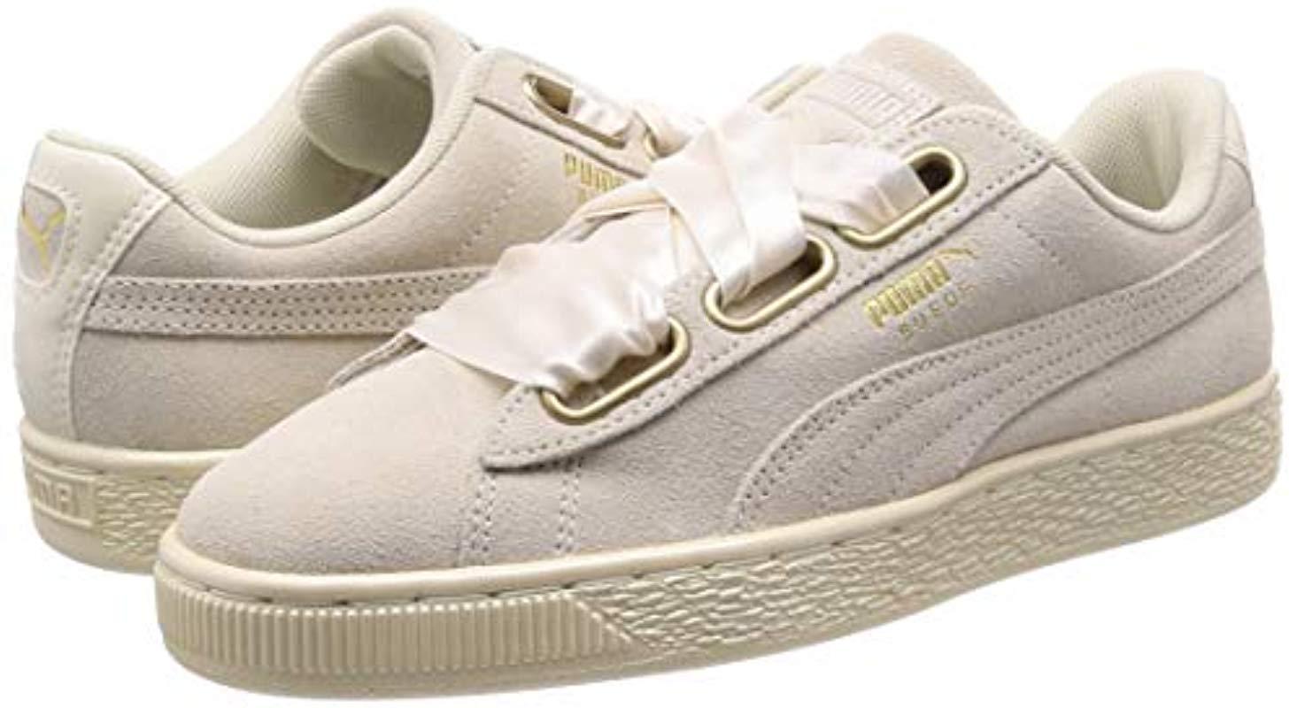 PUMA Suede Heart Satin Wn's 36271404, Trainers in Beige (Natural) - Lyst