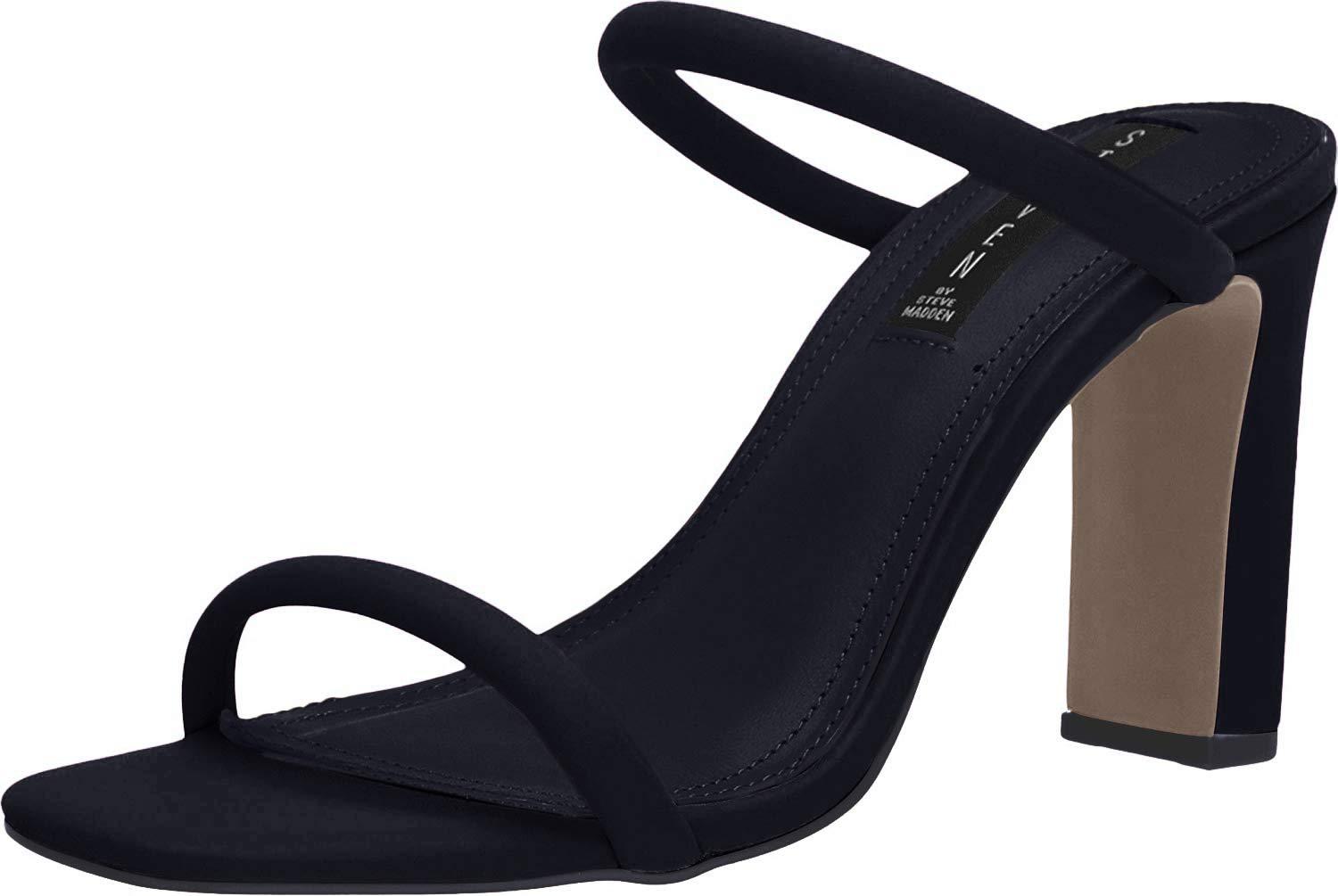 steven by steve madden jersey leather block heel sandals