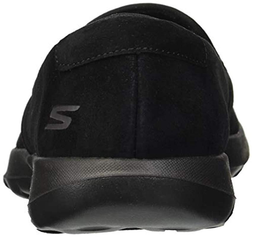 skechers women's go walk lite glam loafer flat