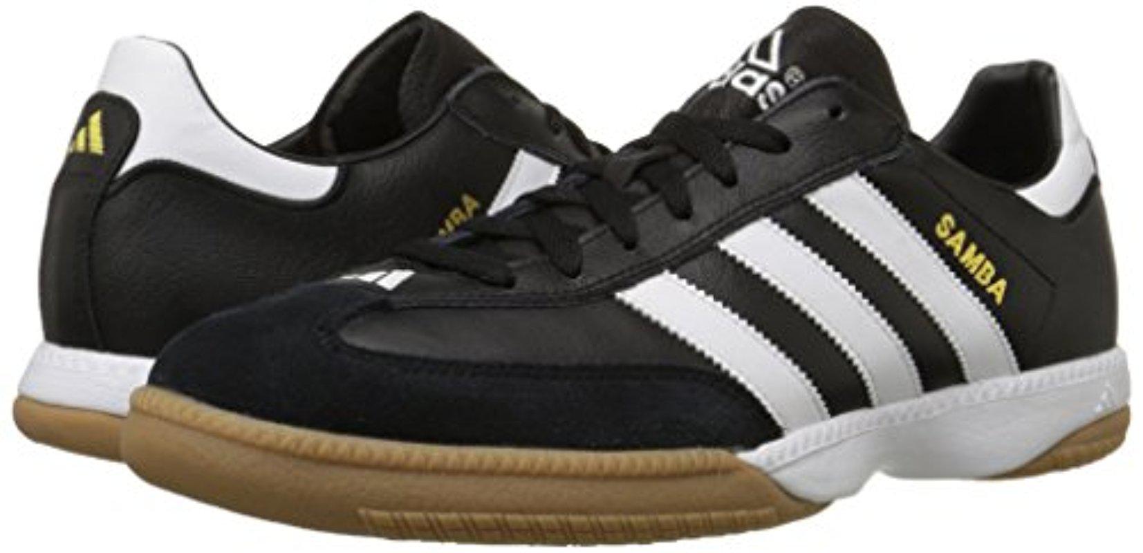 adidas Leather Performance Samba Millennium Indoor Soccer Cleat,black/white/gold,5.5  M Us for Men - Lyst