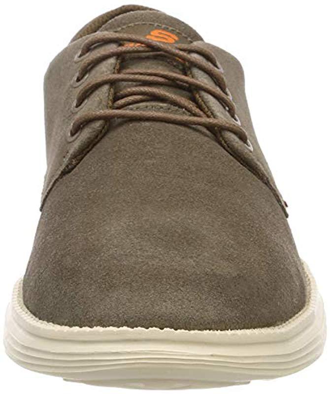 skechers lace up sneakers hombre beige