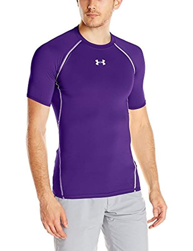 under armour purple compression shirt