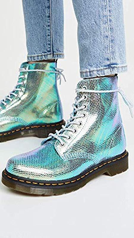 dr martens pascal iridescent blue