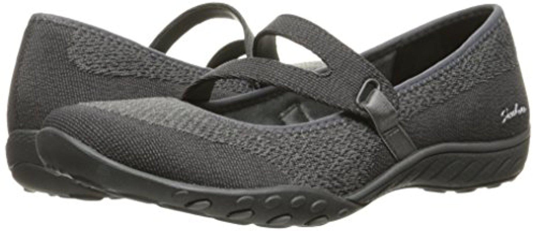 Skechers Sport Breathe Easy Lovestory Mary Jane Flat in Gray | Lyst