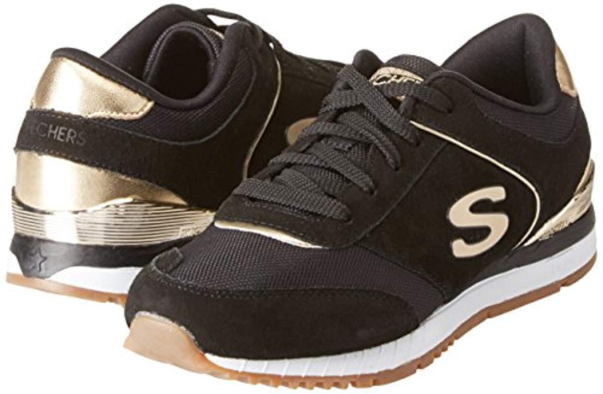 Skechers Suede Sunlite-revival Trainers in Black - Save 36% | Lyst UK