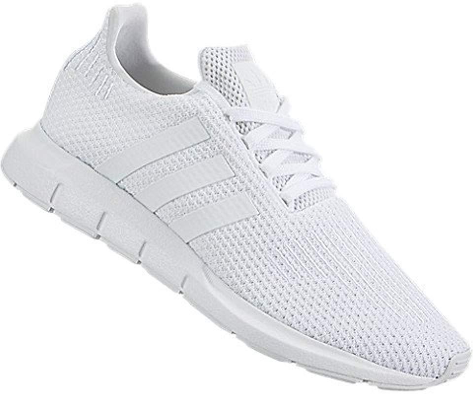 adidas Synthetic Swift Run Sneaker in White/ Crystal White/ White (White) |  Lyst