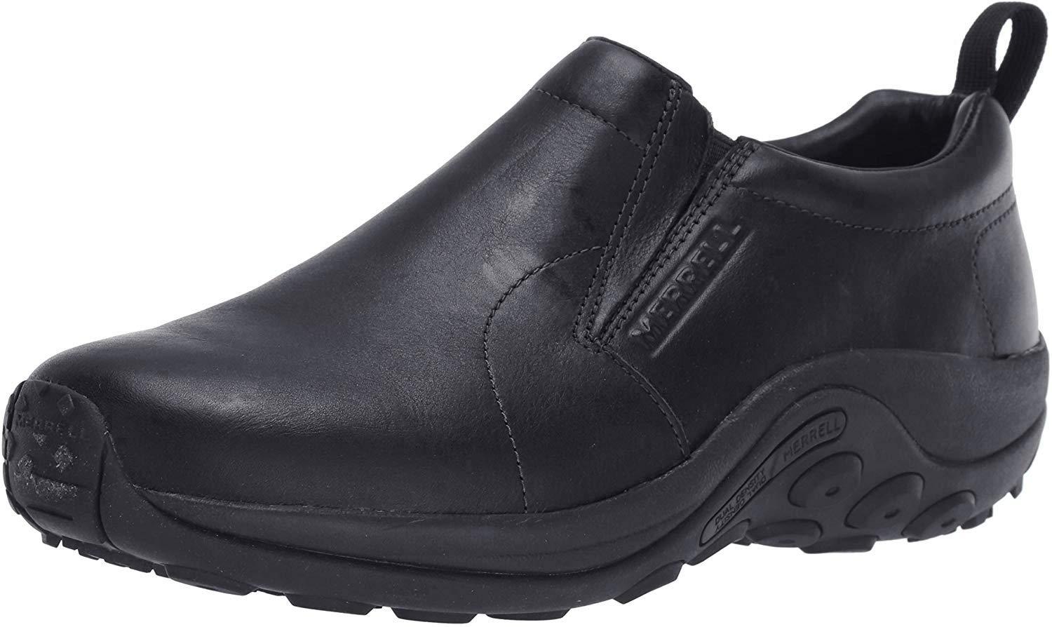 Merrell Jungle Moc Leather 2 Shoe in Black Leather (Black) for Men ...