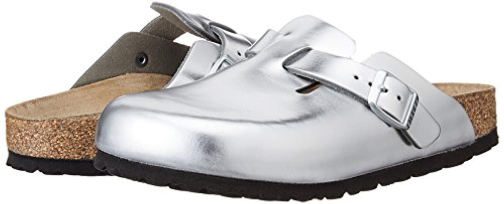birkenstock boston silver