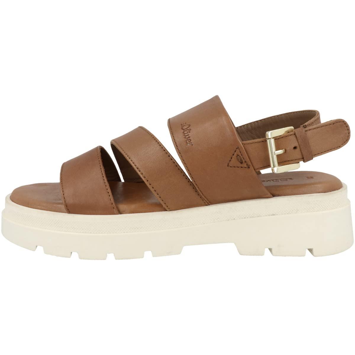 S.Oliver Damen Sandalen – Flache Sommerschuhe, Bequem Und Alltagstauglich, Red Label Kollektion