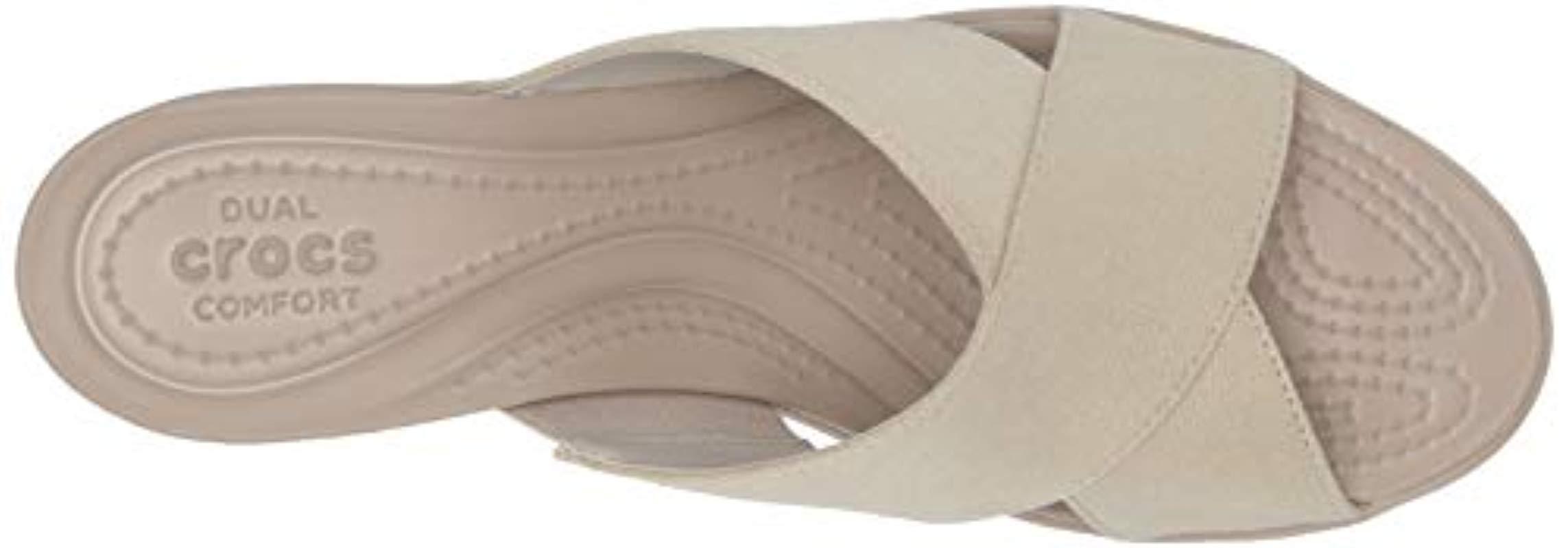 crocs leigh ii x strap wedge