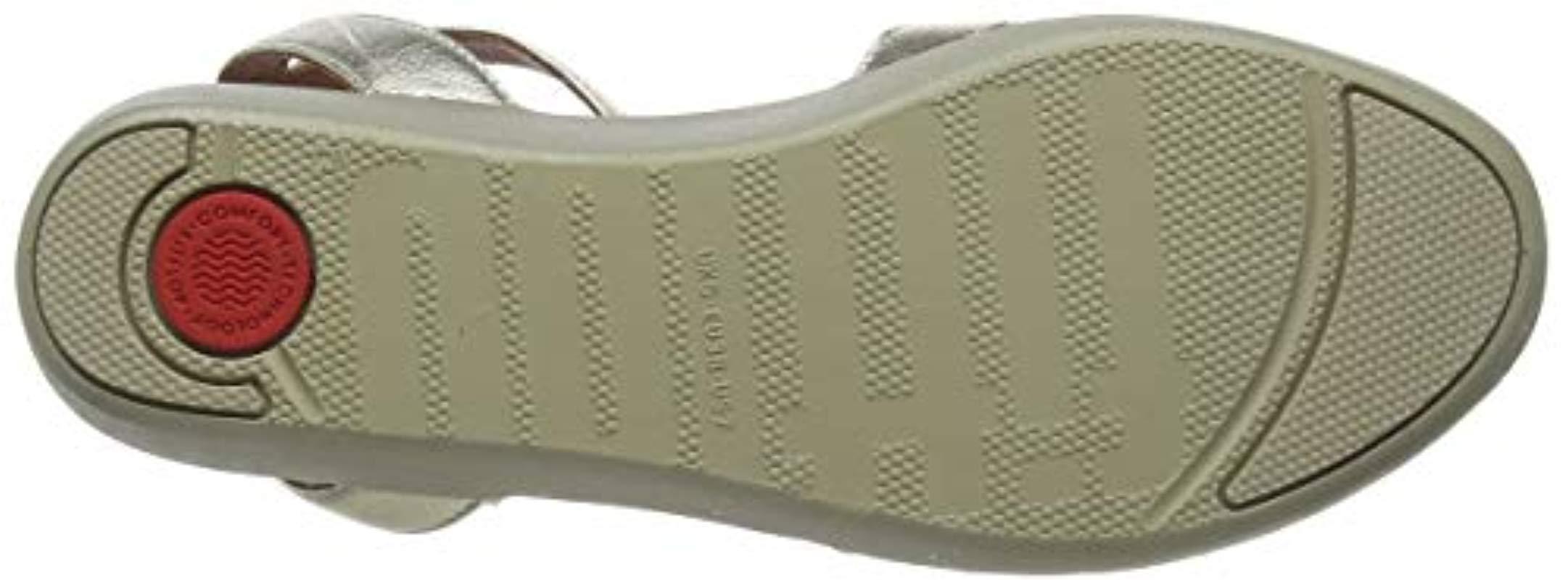 Fitflop Cova Weave Closed Toe Sandals in Metallic Lyst UK