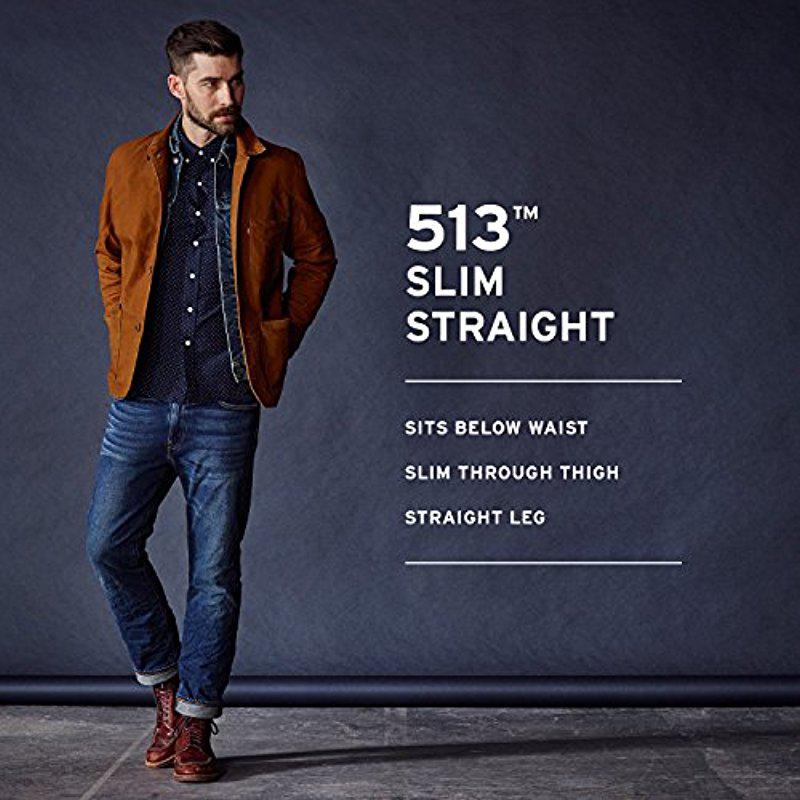Levi's 513 Stretch Slim Straight Jean, Bellingham, 34x34 in Blue for Men |  Lyst