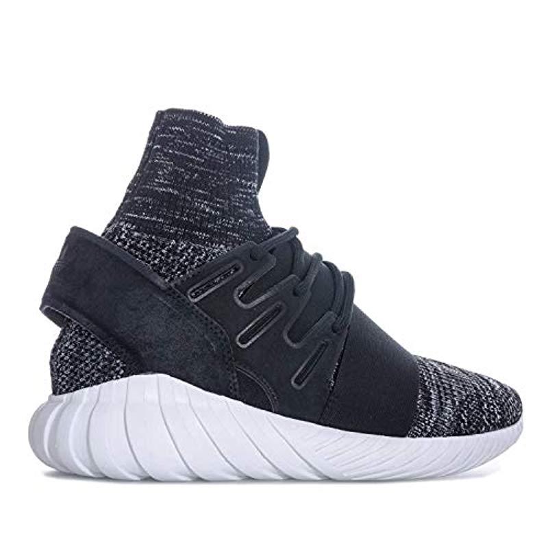 adidas Tubular Doom Shoe in Black/Grey 