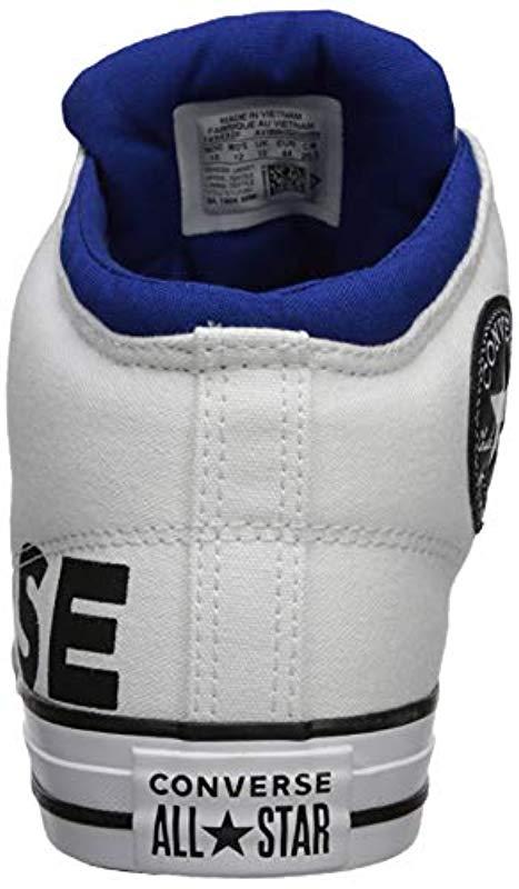 Converse Canvas Chuck Taylor All Star High Street Wordmark 2.0 Sneaker in  White/Black/Blue (Blue) for Men | Lyst