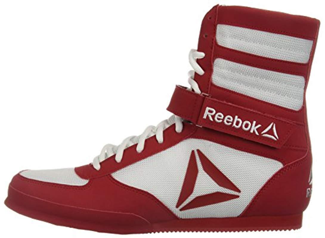 Reebok Leather Boot Boxing Shoe in Red for Men | Lyst UK