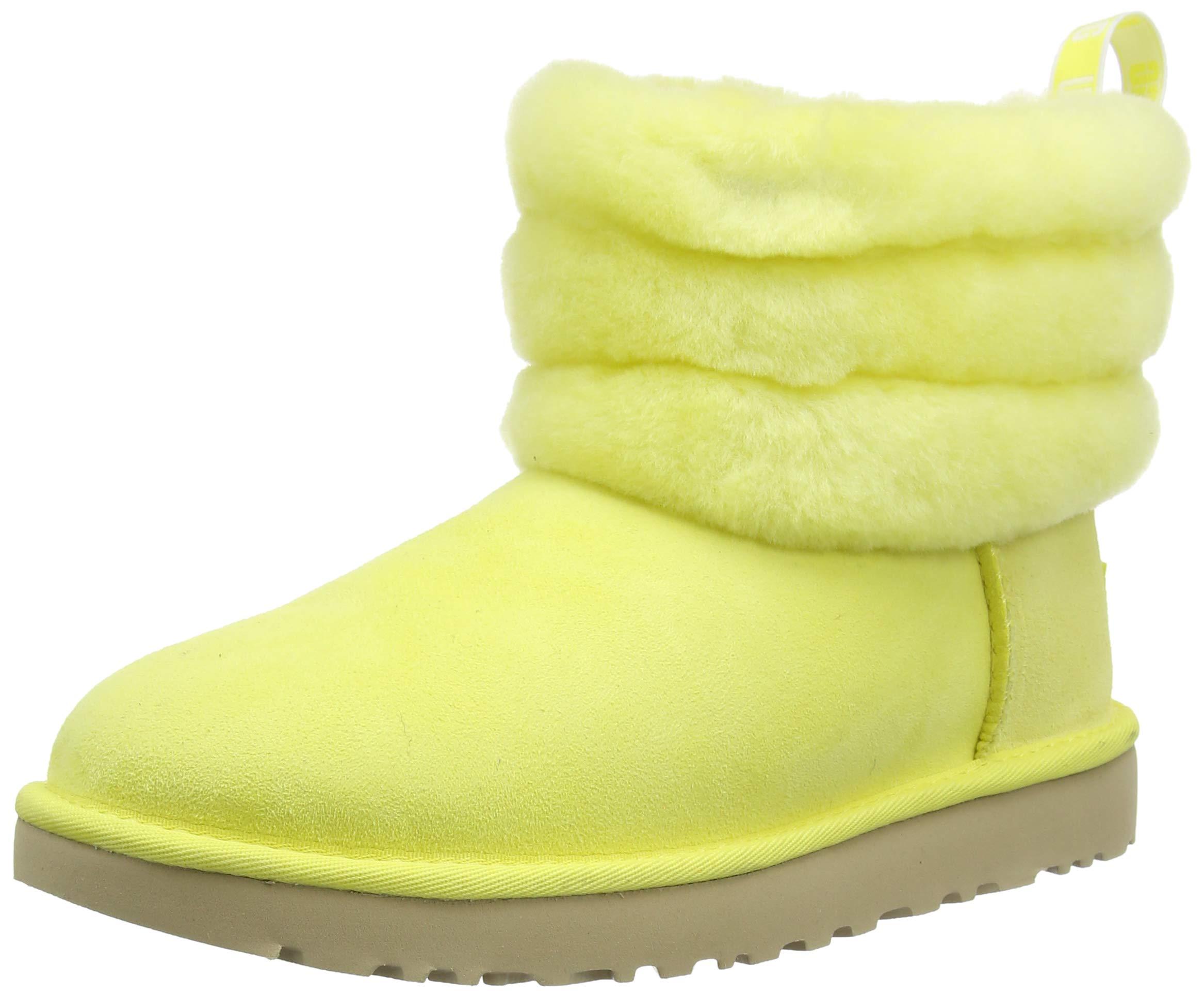 ugg fluff mini quilted logo boots women's