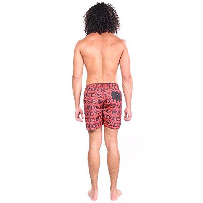black and orange swim trunks