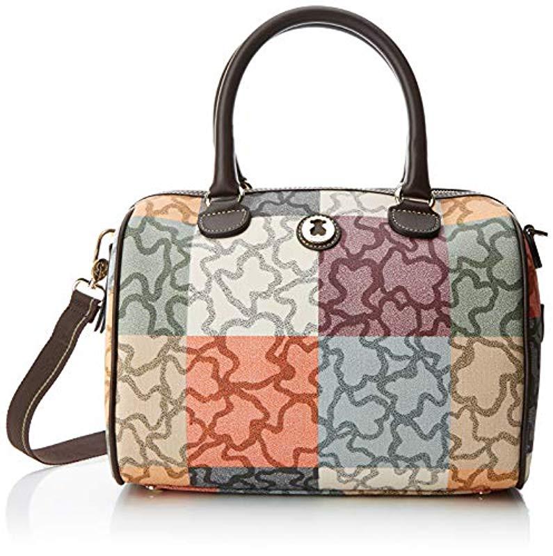 Kc-223, Bolso Bolera para Mujer, Multicolor (Naranja/Marrón