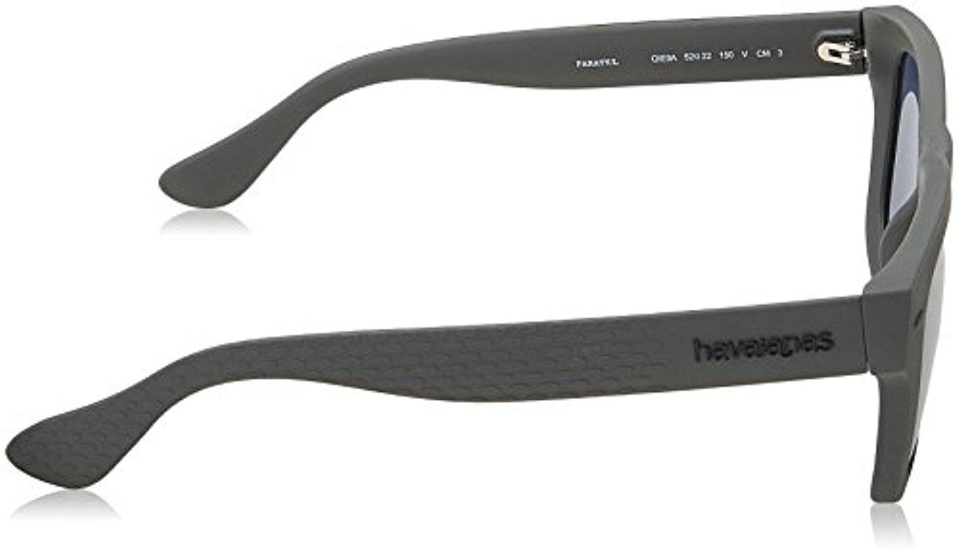 Havaianas Paratyl Square Rubber Sunglasses in Grey (Gray) - Lyst