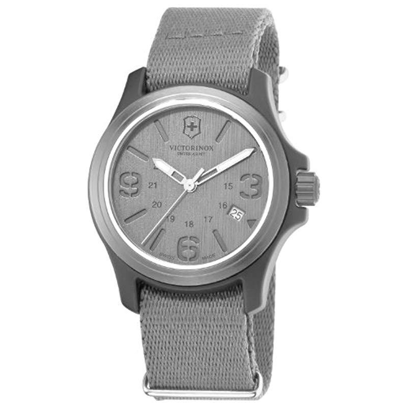 Victorinox Swiss Army 241515 Original Grey Dial And Strap Watch Watch in  Gray for Men | Lyst