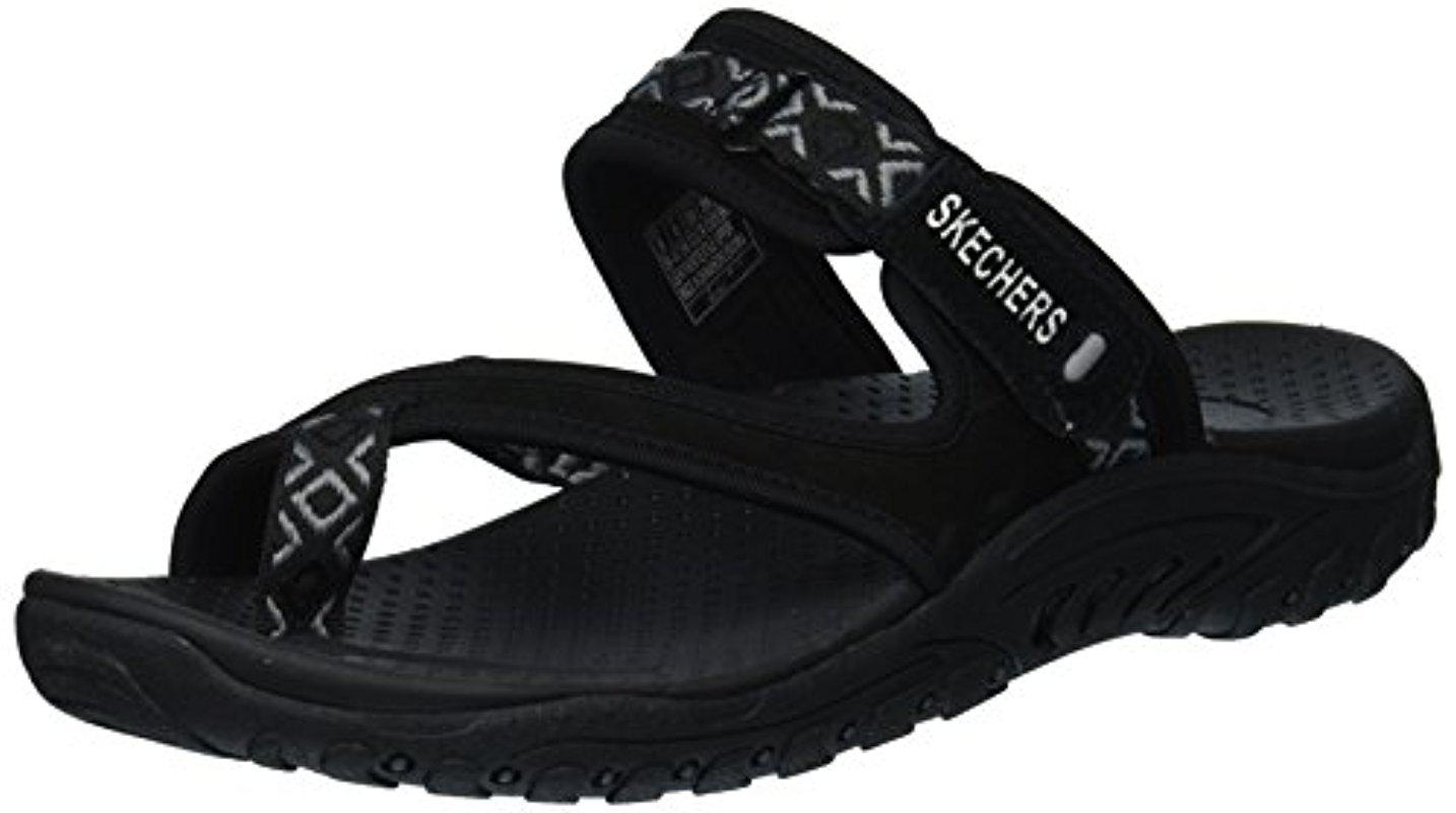 Skechers Reggae-Trailway Flip-slop Sandals Flop in Black | Lyst