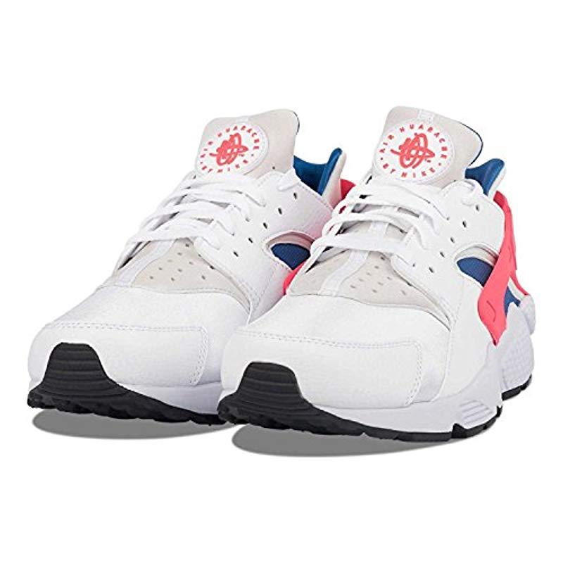 Nike Air Huarache Running Shoes White Ultramarine Solar Red 112 12 D M Us For Men Lyst