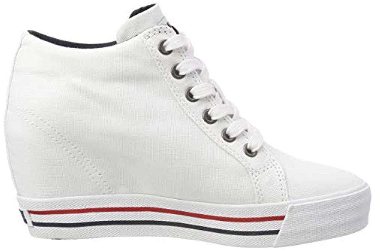 Tommy Hilfiger Wedge Sneaker in White | Lyst UK