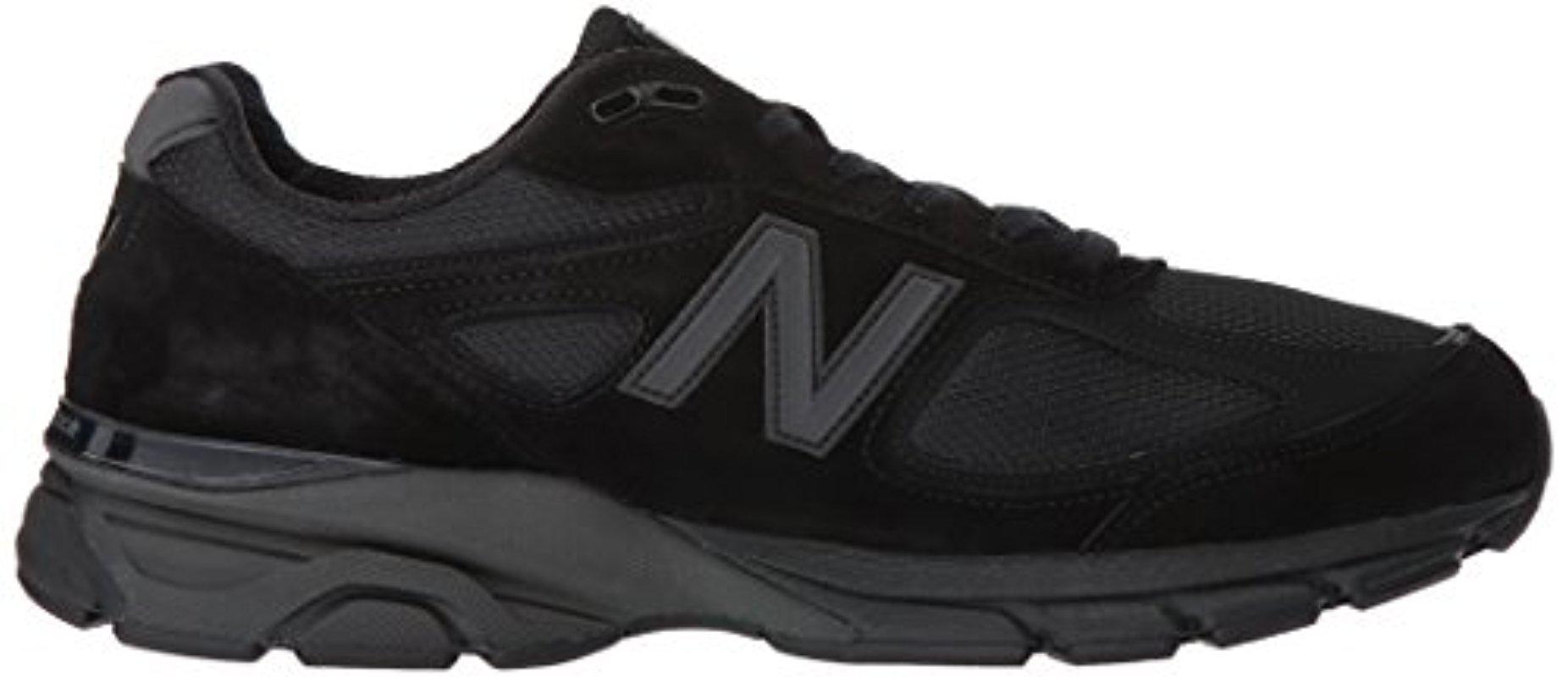 New Balance Leather 990v4 Running Shoes in Black/Grey (Black) for Men -  Save 18% | Lyst