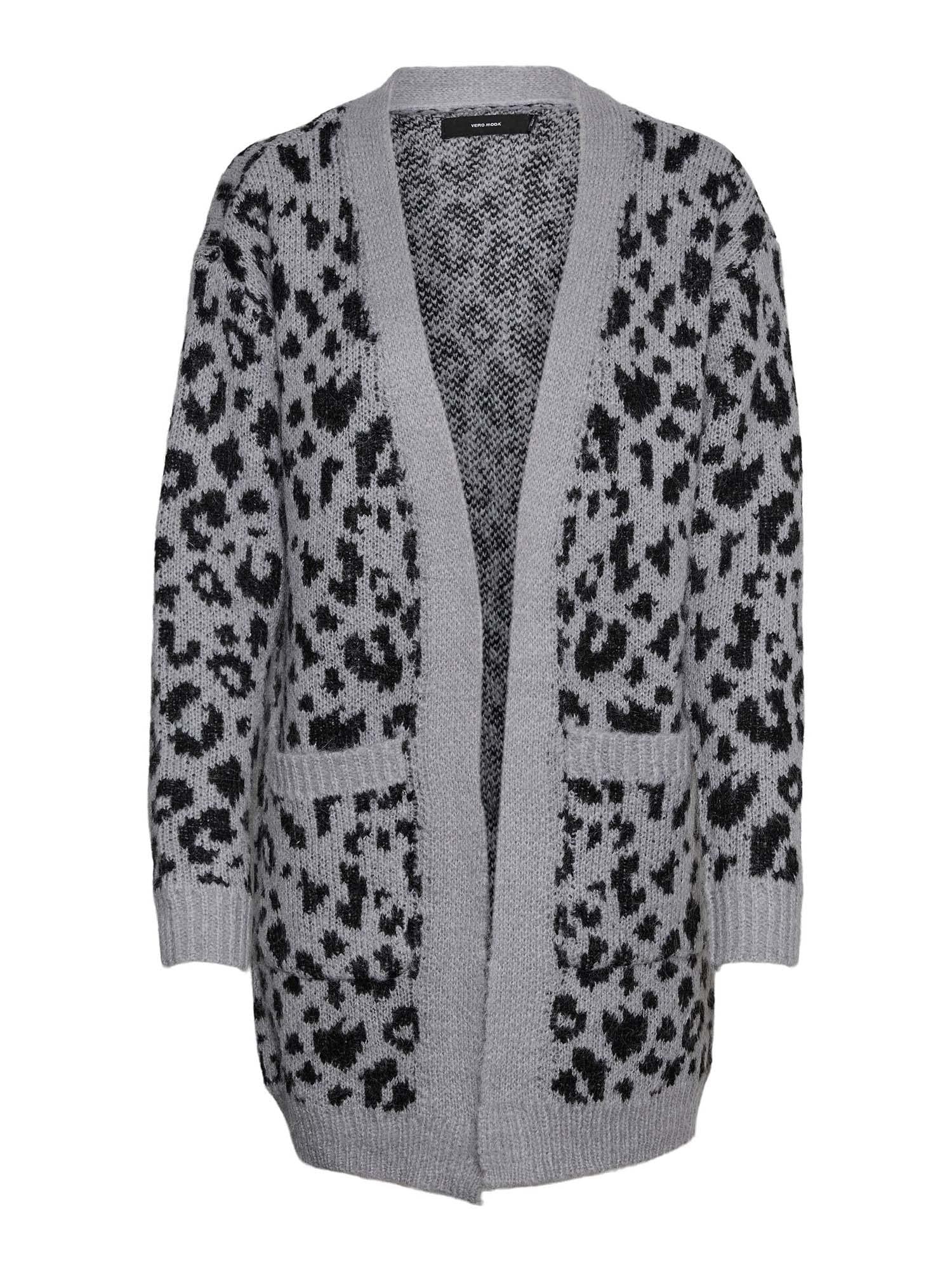 Vero Moda Vmzelmaleo Ls Open Coatigan Ga Boo Cardigan Sweater in Grey |  Lyst UK