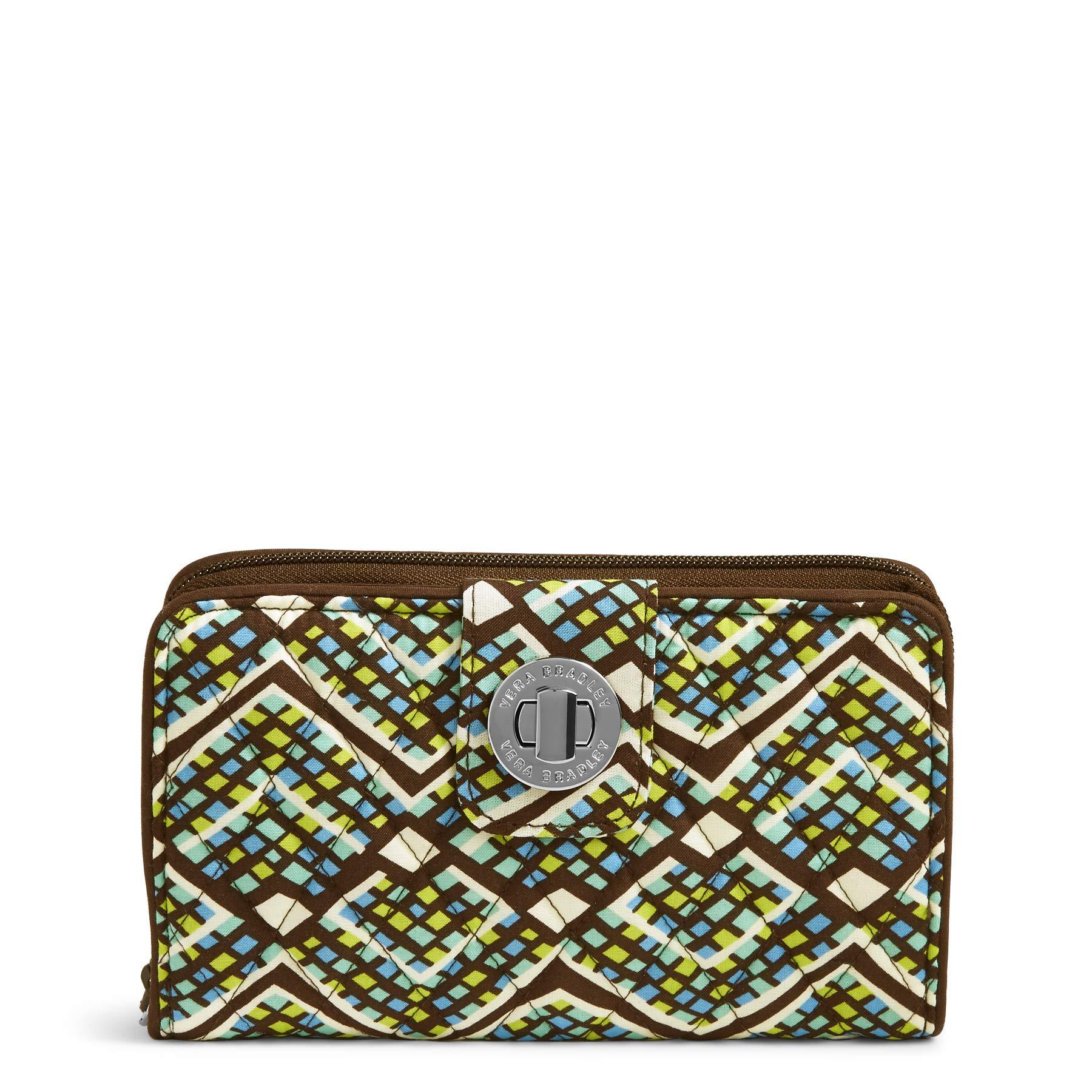 Vera Bradley Signature Cotton Turnlock Wallet With Rfid Protection