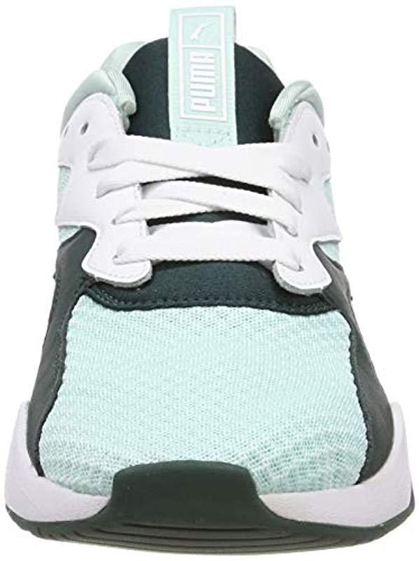 PUMA Leather Nova 90's Bloc Wn's Low-top Sneakers in Blue - Lyst