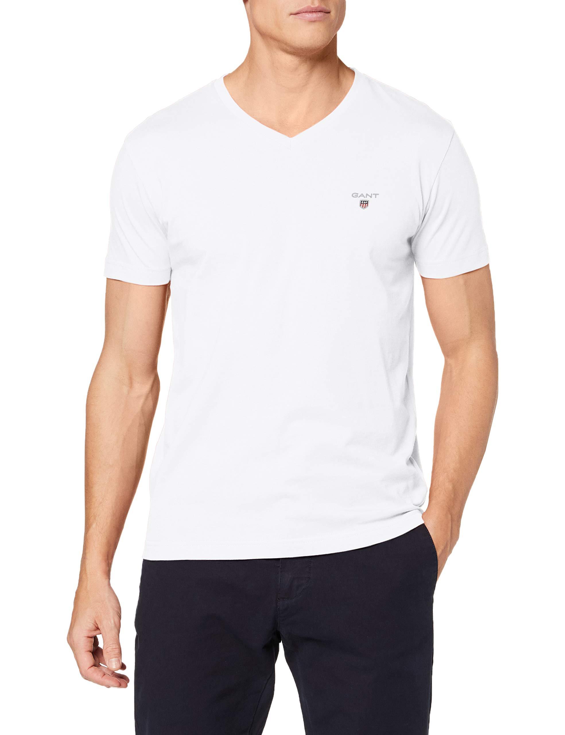 white v neck fitted t shirt