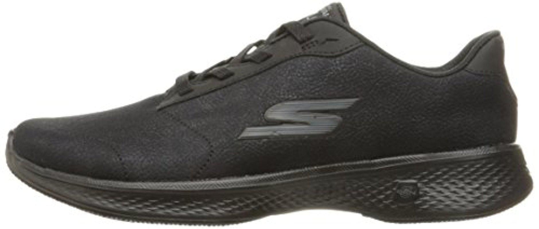 skechers go walk black leather