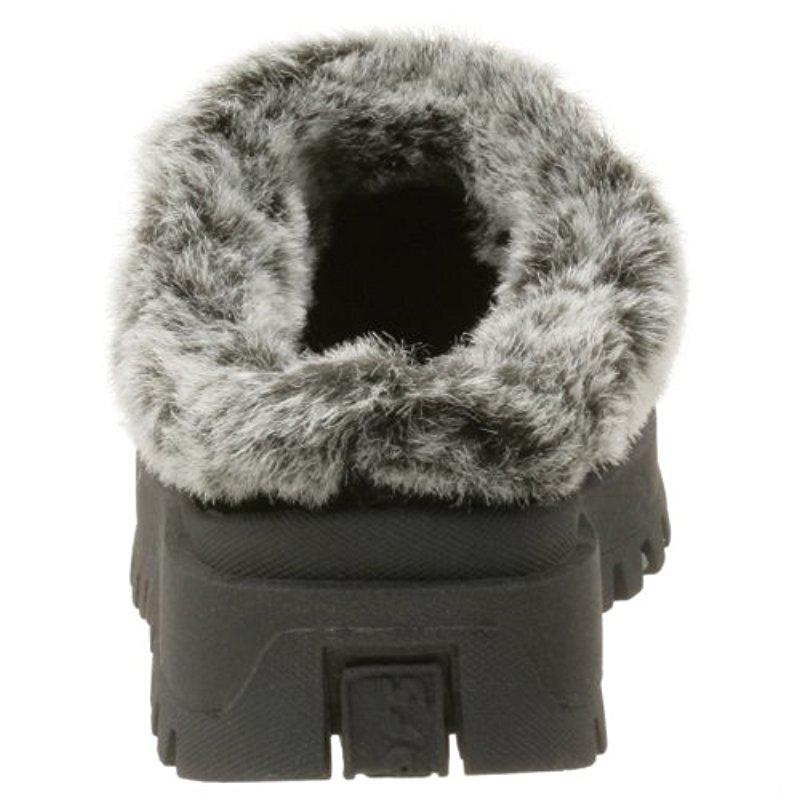 skechers fur clogs