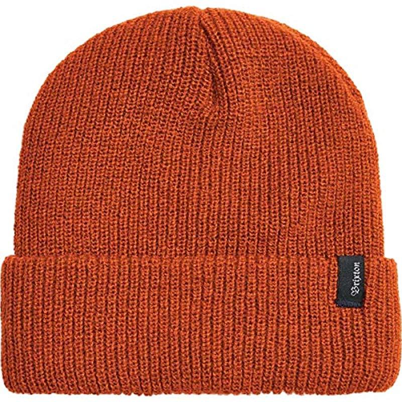 brixton heist beanie orange