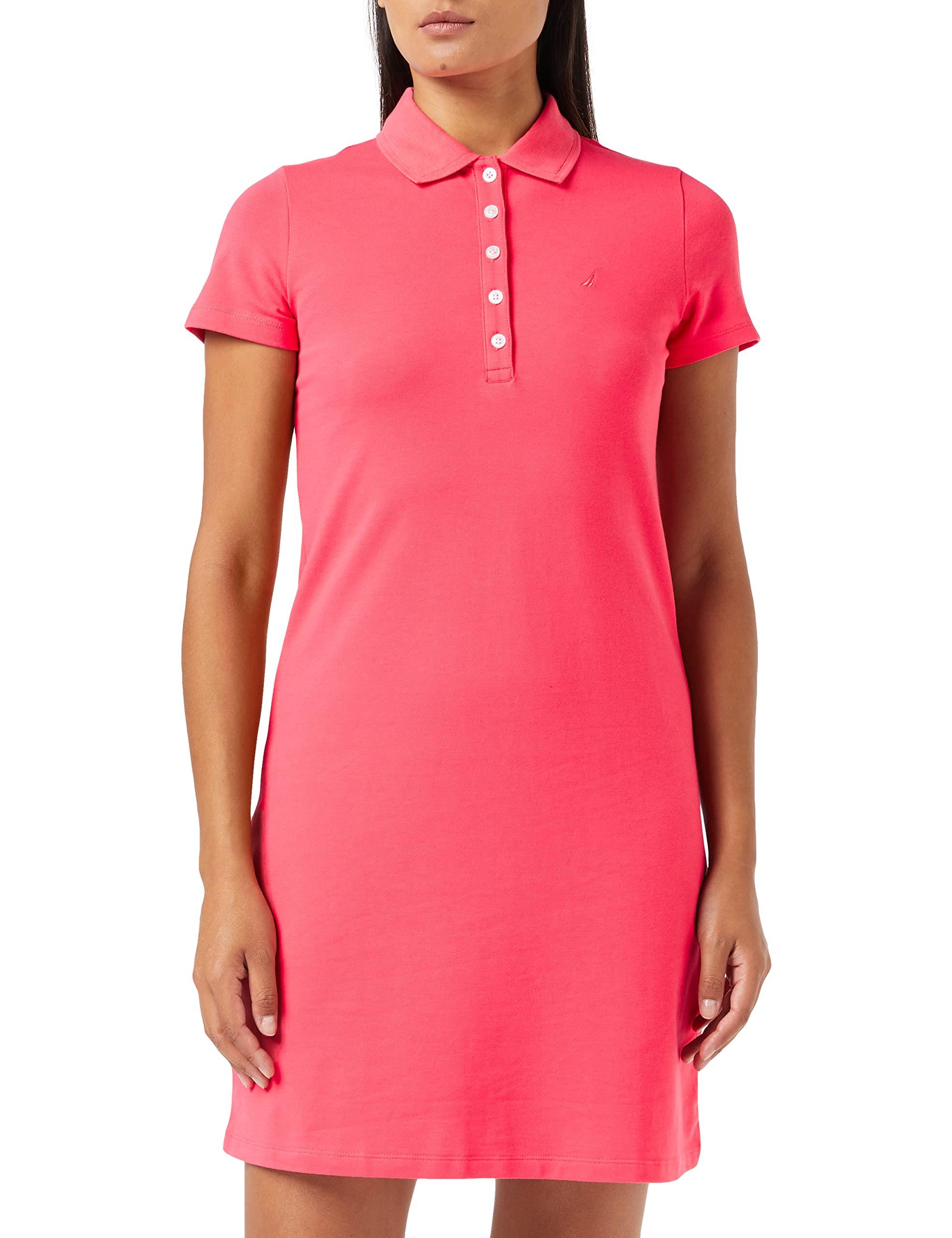 Nautica Easy Classic Short Sleeve Stretch Cotton Polo Dress in Pink | Lyst