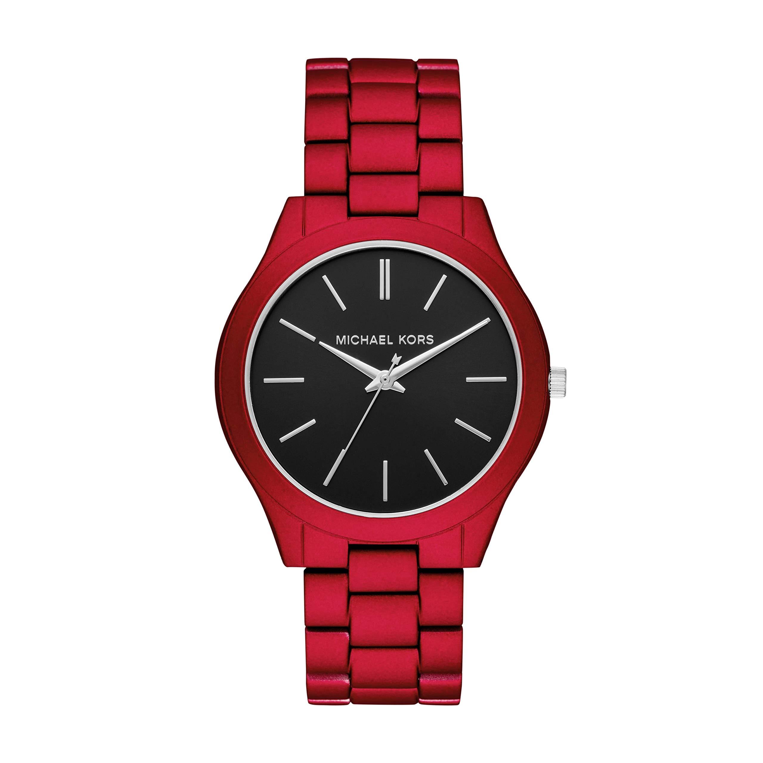 Red watch michael kors outlet