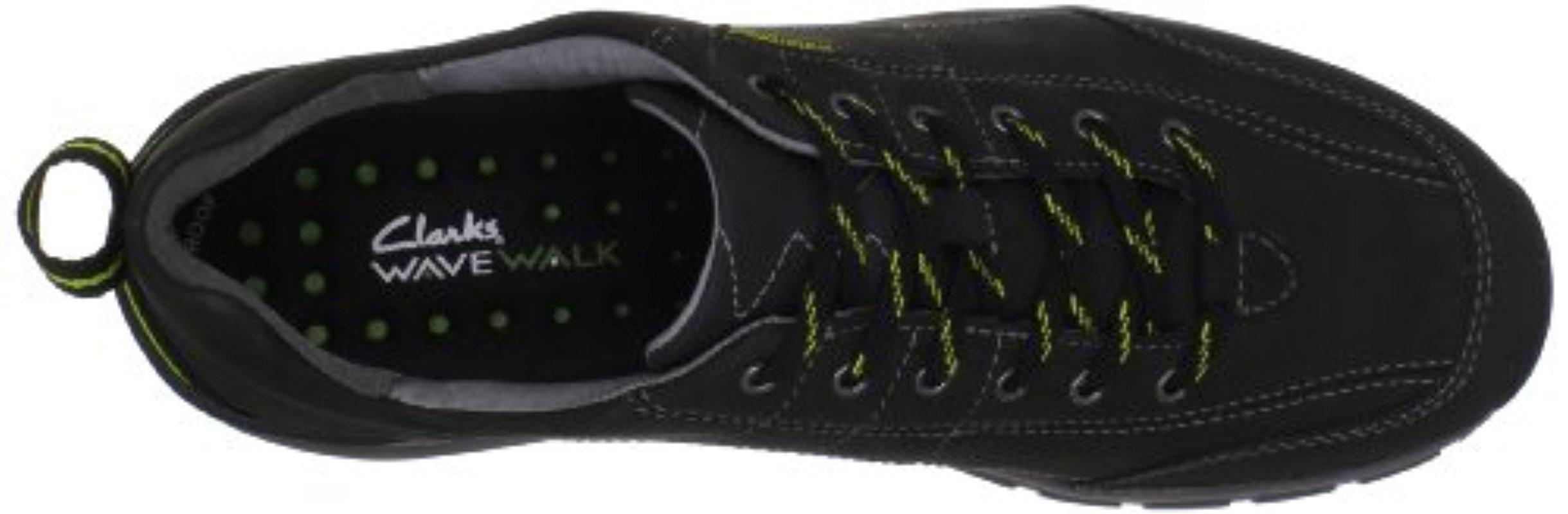 applause meaning turn around Clarks Leather Wave Trek Sneaker in Black Leather (Black) | Lyst
