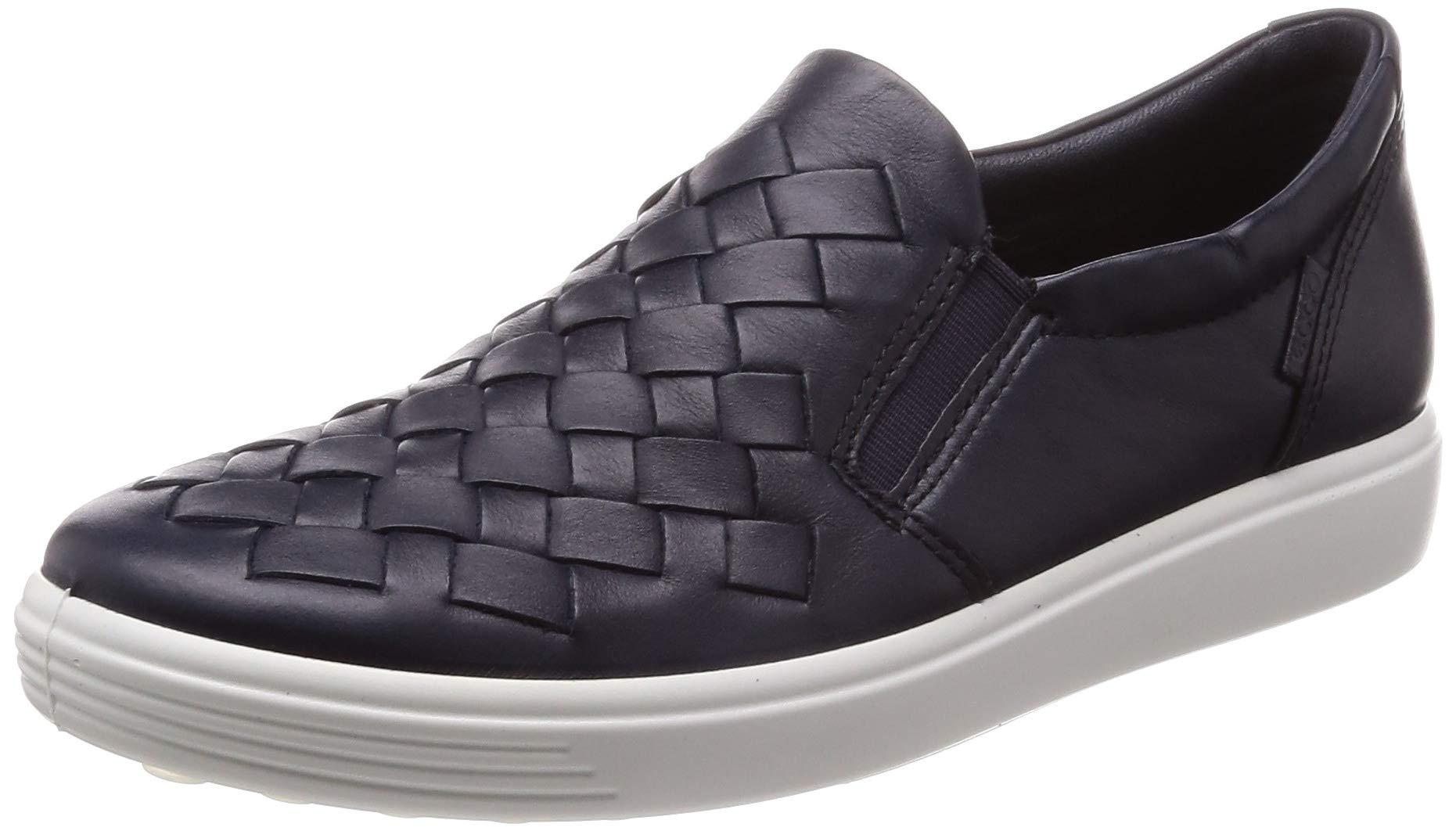 Ecco Leather Soft 7 Woven Slip On Sneaker in Night Sky (Blue) - Save 25 ...