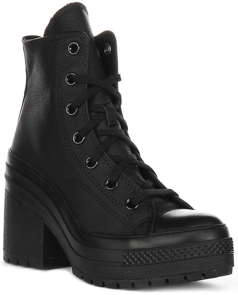Converse A06145c Chuck 70 De Luxe Heel Leather Heeled Ankle Boots in Black Lyst UK