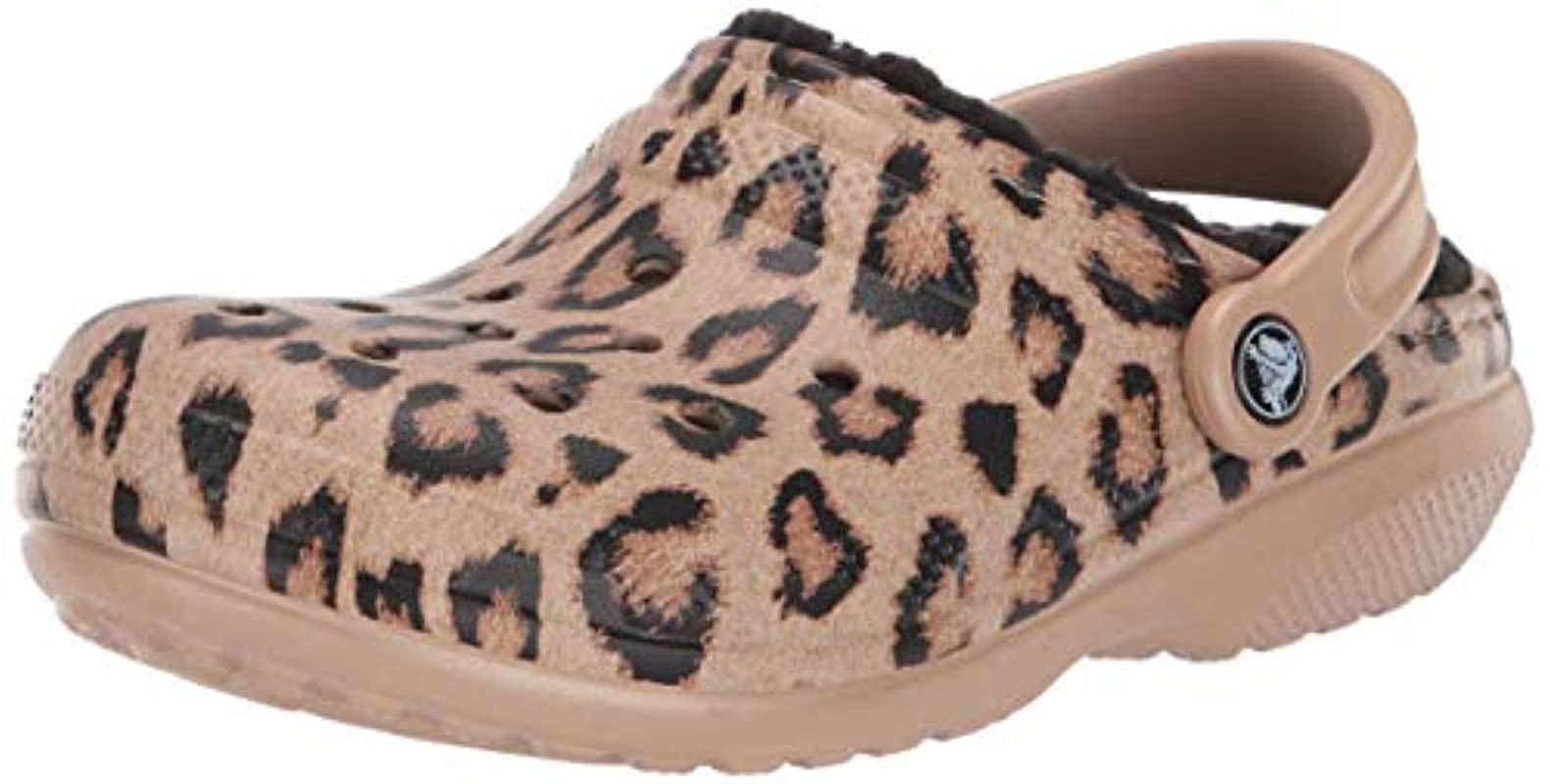 Crocs™ Classic Printed Leopard Lined Clog Shoe | Lyst UK