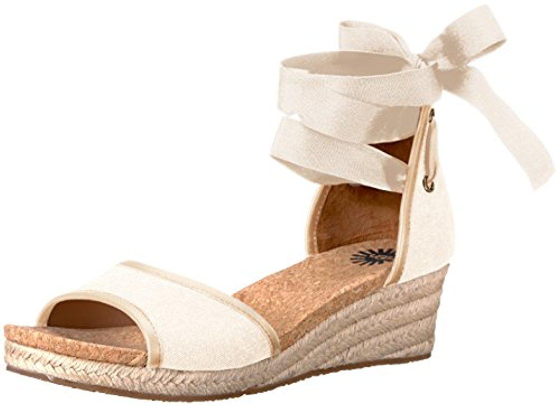 UGG Rubber Amell Wedge Sandal - Lyst