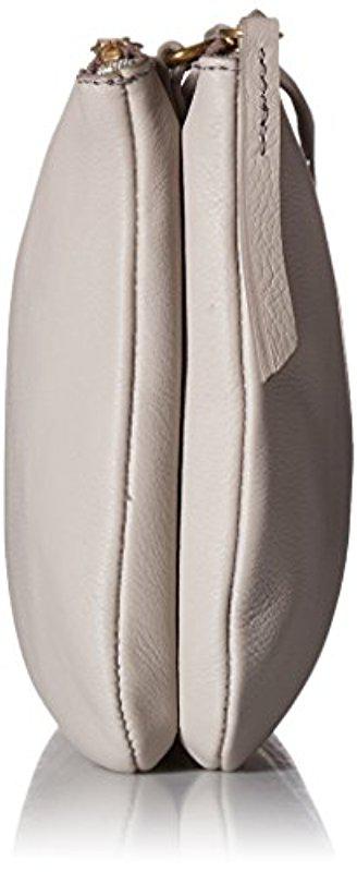 fossil devon crossbody mineral grey